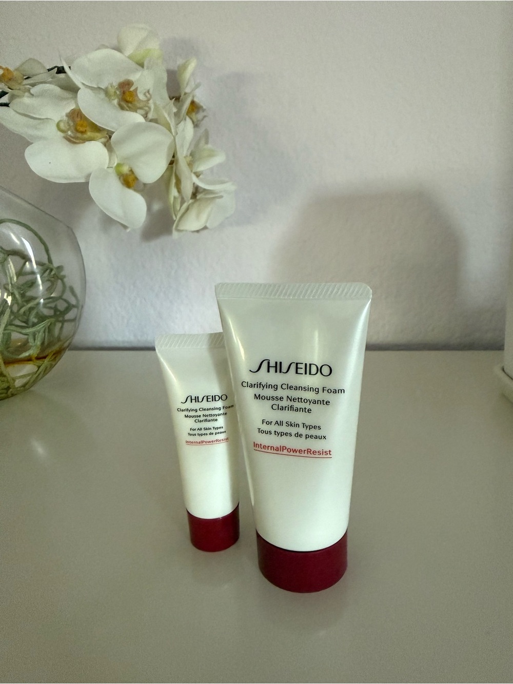 Shiseido White Cleansing Foam Tubes with Red Caps